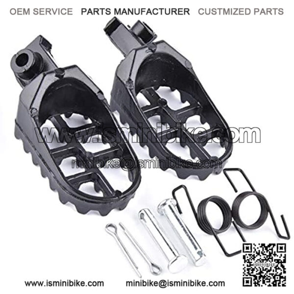 Universal Foot Pegs Footpegs Footrest Pedals CNC Aluminum Foot rests For CRF70 XR70 CRF110 XR110 XR50 CRF50 pit bike and most chinese pit bike Stomp Demon X WPB Orion M2R Black 