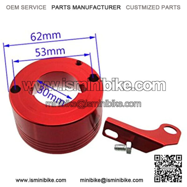 Air Filter & Adapter Kit For 301cc 420cc GX340 GX390 Golf Cart Mud Boats Racing Lawnmower Minibike (Red) - Image 3