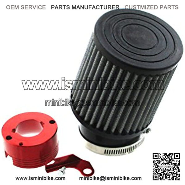 Air Filter & Adapter Kit For 301cc 420cc GX340 GX390 Golf Cart Mud Boats Racing Lawnmower Minibike (Red) - Image 4
