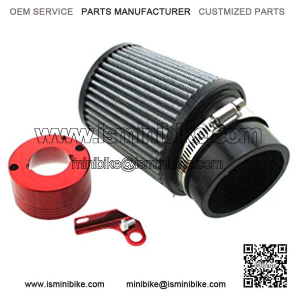 Air Filter & Adapter Kit For 301cc 420cc GX340 GX390 Golf Cart Mud Boats Racing Lawnmower Minibike (Red) - Image 5
