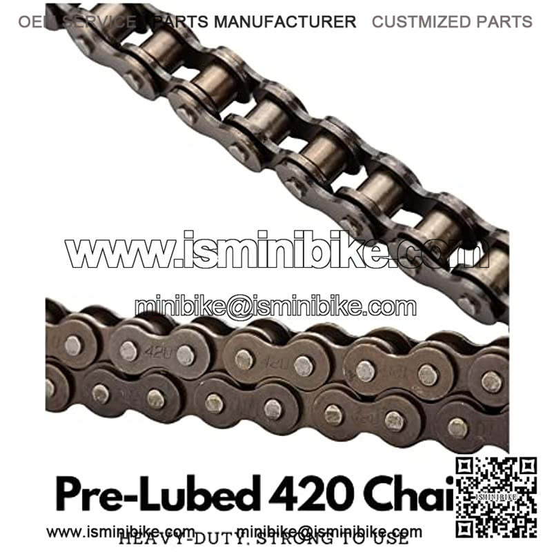 Standard Roller Chain 132 Link for 50cc 70cc 90cc 110cc 125cc Dirt Bike ATV Quad Go Kart Modification Toolly 420 Motorcycle Chain and Chain Breaker 