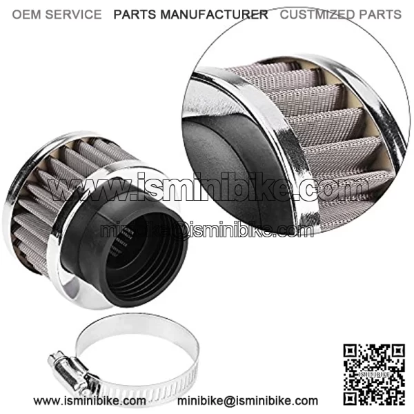 Air Filter with Clamp, 38mm Air Filter Intake Filtration Fits for 90cc-125cc ATV Go kart Pit Dirt Bike Motorcycle Quad - Image 4