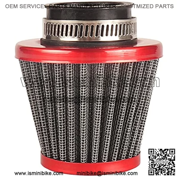 ATV 35mm 38mm Air Filter for 50cc 70cc 80cc 90cc 110cc 125cc Taotao Sunl Baja Roketa Honda CRF Dune Buggy Four Wheeler Quad Dirt Pit Bike Parts (Red, 35mm)