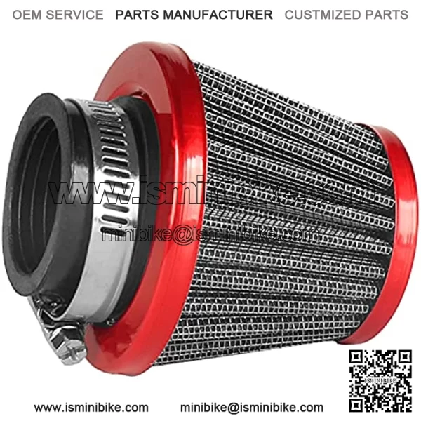 ATV 35mm 38mm Air Filter for 50cc 70cc 80cc 90cc 110cc 125cc Taotao Sunl Baja Roketa Honda CRF Dune Buggy Four Wheeler Quad Dirt Pit Bike Parts (Red, 35mm) - Image 2