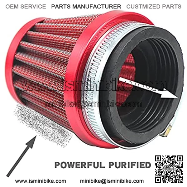 ATV 35mm 38mm Air Filter for 50cc 70cc 80cc 90cc 110cc 125cc Taotao Sunl Baja Roketa Honda CRF Dune Buggy Four Wheeler Quad Dirt Pit Bike Parts (Red, 35mm) - Image 4