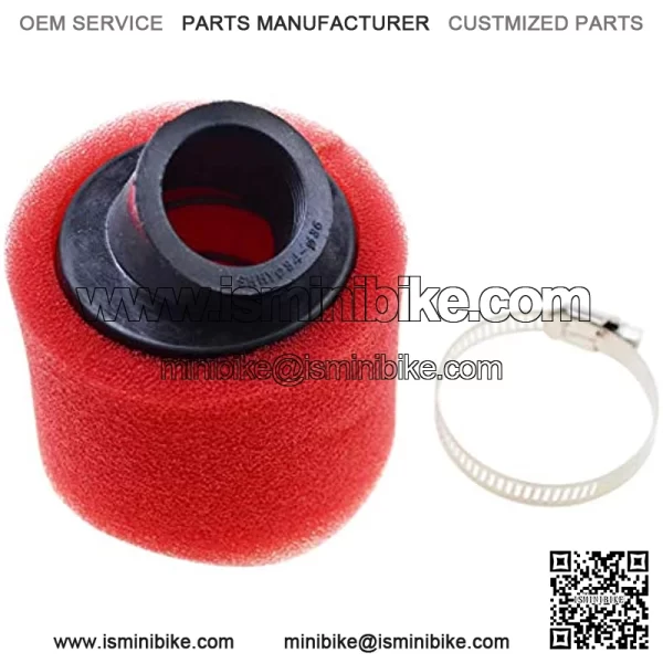Air Filter 35mm Bent Foam Cleaner for 4 Stroke 50cc 70cc 90cc 110cc 125cc ATV Quad Go Kart Dirt Bike Red