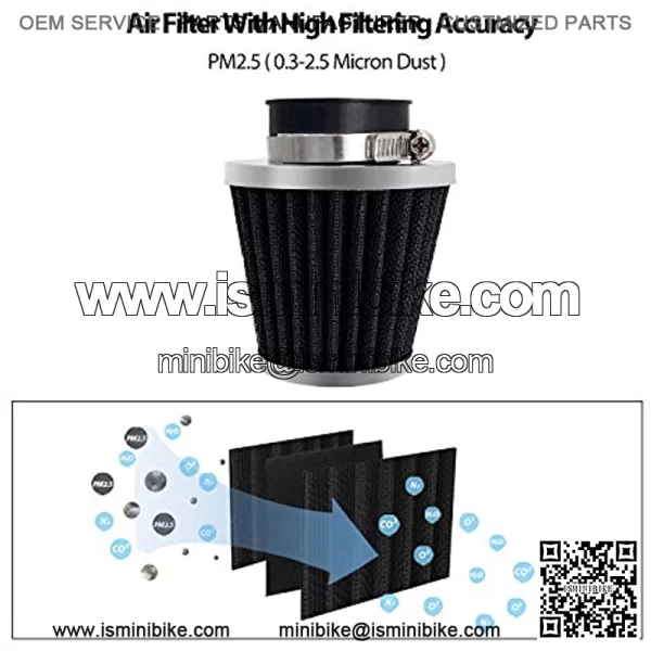 AR2-F01 Filtro de filtro de aire de 38/39/40 mm Reemplazo de scooter chino GY6 50cc QMB139 49cc 50cc 70cc 90cc 200cc SDG SSR Pit Dirt Bike Kart ATV Cuatrimoto Quad Ciclomotor Moto - Image 3