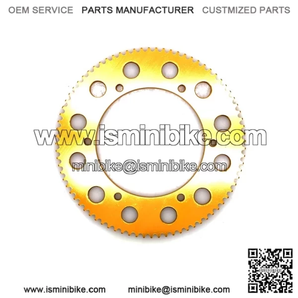 80T #219 Gold Aluminum Sprocket - Image 4