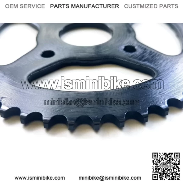 48T 40mm #420 4 holes (black four sides hollow) sprocket - Image 3