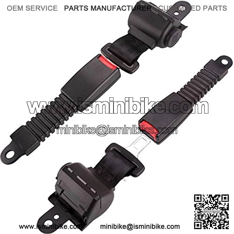 4PCS Universal Retractable Front Rear Golf Cart Seat Belt Kit for EZGO, Yamaha, Club Car - Image 3