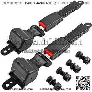 Golf Cart Seat Belts Kit Universal Retractable Golf Cart Belt Kit Front Rear for EZGO, Yamaha, Club Car, Go Kart, UTV-Set of 2