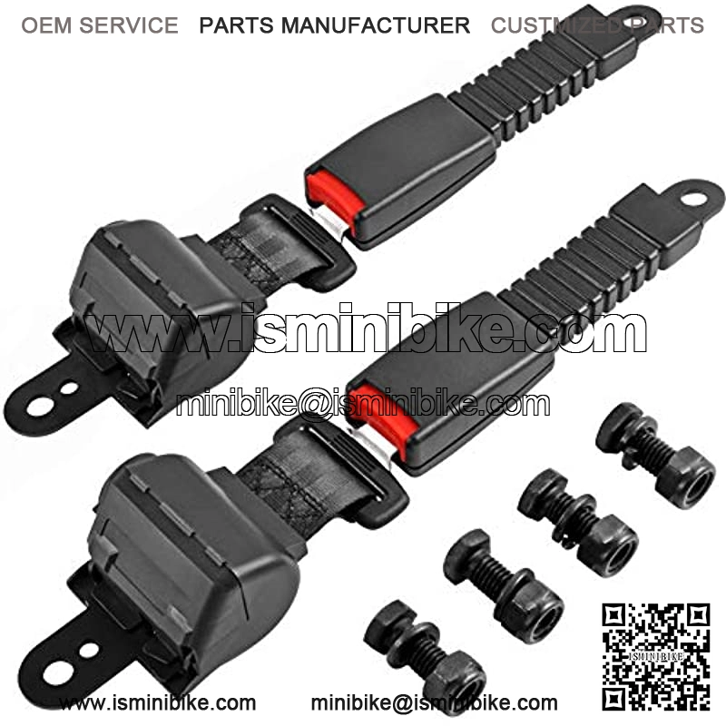 Golf Cart Seat Belts Kit Universal Retractable Golf Cart Belt Kit Front Rear for EZGO, Yamaha, Club Car, Go Kart, UTV-Set of 2