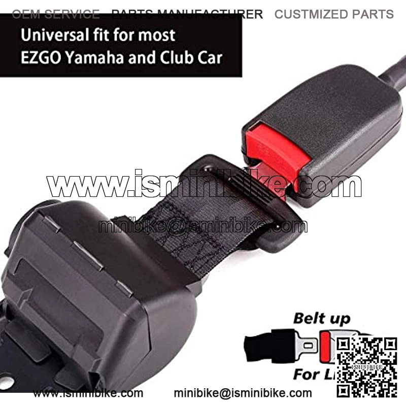 Golf Cart Seat Belts Kit Universal Retractable Golf Cart Belt Kit Front Rear for EZGO, Yamaha, Club Car, Go Kart, UTV-Set of 2 - Image 3