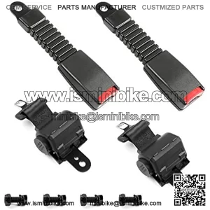 Golf Cart Universal Retractable Seat Belts Kit,Stainless Steel Mounting Screws,for EZGO, Yamaha, Club Car, Go Kart and UTV