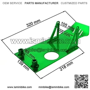 Bike Protector Skid Plate Guards New Motorcycle Skid Plate Guard Fit for Moto Go Kart XR50 CRF50 XR CRF 70cc 110cc 125cc (Color : Green)
