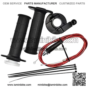 Twist Throttle Cable Handle Grips and 39" Cable Set for 7/8" 22mm HandleBar 110cc 125cc