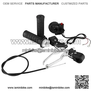 Handle Grips Kill on/Off Switch Throttle Brake Levers Kit for Pocket Bike Mini Moto 22mm 7/8" Handlebar