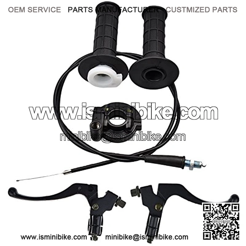 7/8" Twist Throttle Accelerator Handle Grips and Cable Set + Left Right Clutch Brake Handle Levers Perch For XR80 XR100 CRF70 CRF80 CRF100 Pit Dirt Motor Bike Mini Bike 196cc 5.5hp 6.5hp