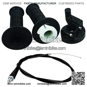 Throttle Accelerator Handle Grips and Cable Set for Bike ATV Quad Pit Bike Dirt Bike Fit for 22mm Bar