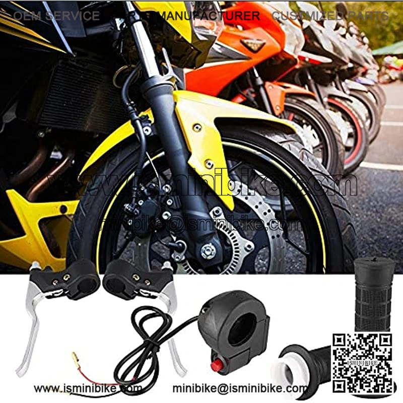 Throttle Brake Levers for Pocket Bike Mini Motorcycle ABS + Aluminum Handle Grips Kill on/Off Switch - Image 5