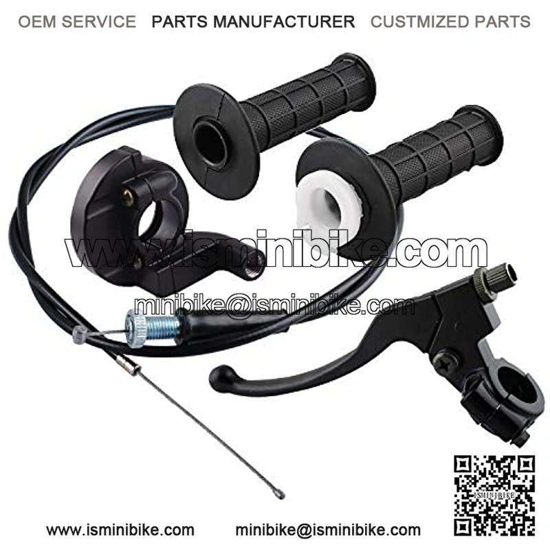 Throttle Hanlde Grips with Cable and Left Brake Clutch Lever Perch for Most Motorcycles and Bicycles