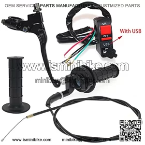 22mm Twist Throttle Accelerator Handle Grip For ATV Quad Pit Bike Dirt Bike Baja Mini Bike mb165 Mb200 5.5hp 50cc 110cc150cc 196cc 250cc Doodlebug Bike