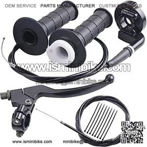 Throttle Handle+Right Brake Lever Handle Throttle Cable Compatible with Mb165 Mb200