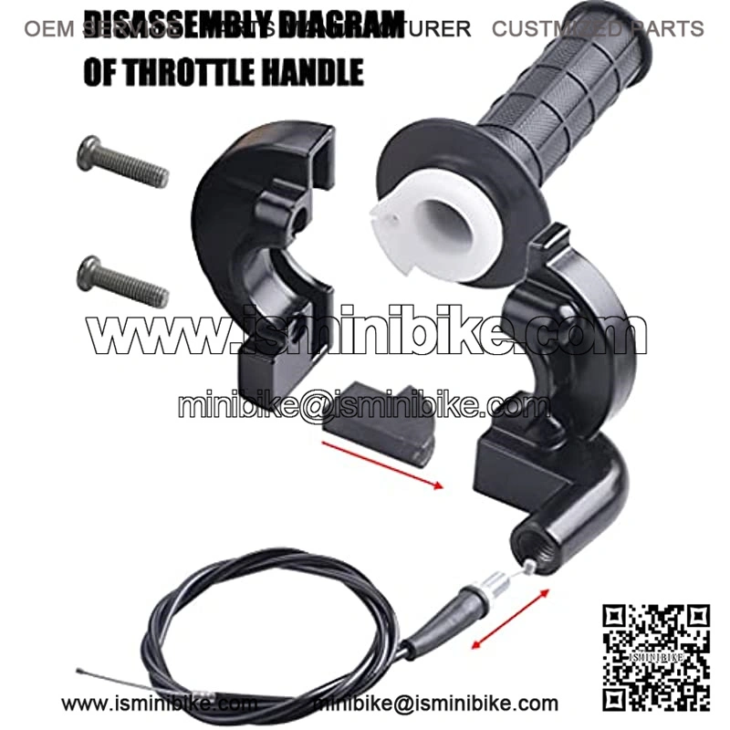 Throttle Handle+Right Brake Lever Handle Throttle Cable Compatible with Mb165 Mb200 - Image 5