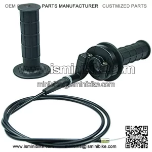 Motorcycle Throttle Handle and Grip Cable for 50cc 110cc 125cc 150cc 250cc Dirt Bike Quad ATV Mini Mb165 Mb200 (51 Inches)