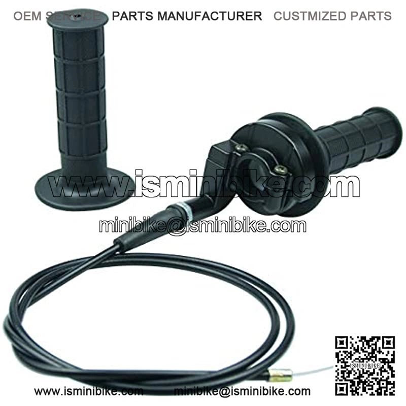 Motorcycle Throttle Handle and Grip Cable for 50cc 110cc 125cc 150cc 250cc Dirt Bike Quad ATV Mini Mb165 Mb200 (51 Inches)