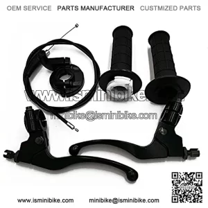 7/8" 22mm Twist Throttle Accelerator Handle Grips & Cable Set W/ Left Right Clutch Brake Handle Levers for XR80 XR100 CRF70 CRF80 CRF100 Pit Dirt Motor Bike Mini Bike 196cc 5.5hp 6.5hp