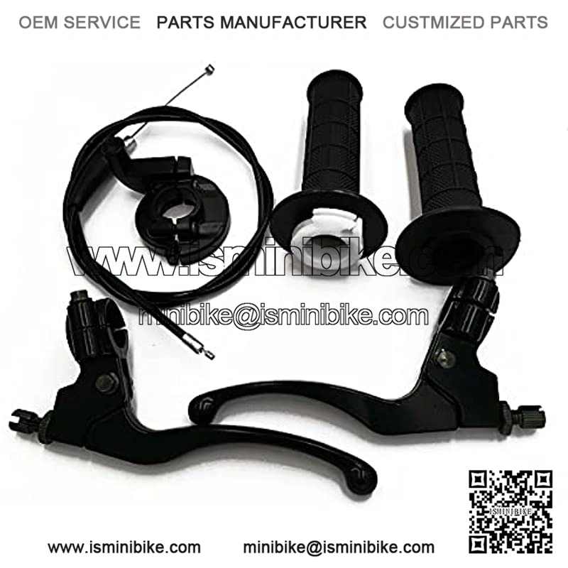 7/8" 22mm Twist Throttle Accelerator Handle Grips & Cable Set W/ Left Right Clutch Brake Handle Levers for XR80 XR100 CRF70 CRF80 CRF100 Pit Dirt Motor Bike Mini Bike 196cc 5.5hp 6.5hp