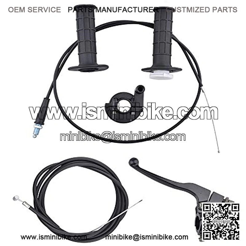 Left Brake Clutch Lever Bike Brake Cable 7/8" Throttle Grips w/Cable For Mini Bike 196cc 5.5hp 6.5hp
