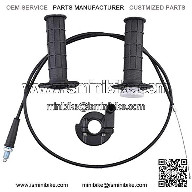 Left Brake Clutch Lever Bike Brake Cable 7/8" Throttle Grips w/Cable For Mini Bike 196cc 5.5hp 6.5hp - Image 2