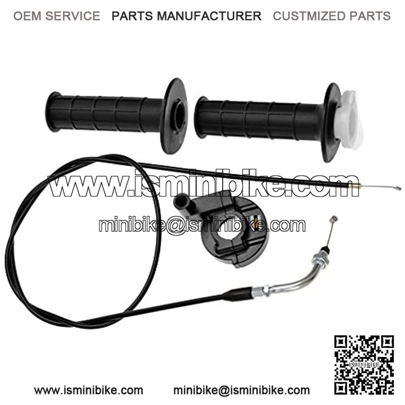 7/8" Twist Throttle Accelerator Handle Grips and Bent Cable Set for 50cc 110cc 125cc 150cc 250cc SSR 125 Dirt Pocket Rocket Bike Quad ATV Pit Pro Trail Lawn Mower Motor Mini Bike Part - Image 2