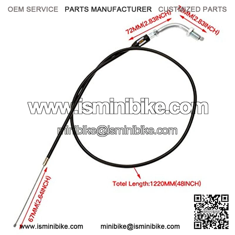 7/8" Twist Throttle Accelerator Handle Grips and Bent Cable Set for 50cc 110cc 125cc 150cc 250cc SSR 125 Dirt Pocket Rocket Bike Quad ATV Pit Pro Trail Lawn Mower Motor Mini Bike Part - Image 3