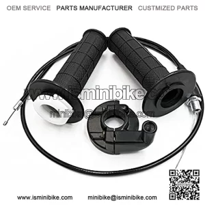 7/8" 22mm Handlebar Grip Throttle Cable Set for Coleman CT200U Trail 200 196cc Mini Bike
