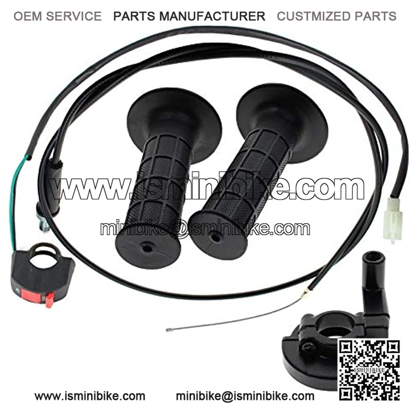 7/8" Twist Throttle Accelerator Handle Grips Cable Set Mini Bike ATV Quad 22mm - Image 2