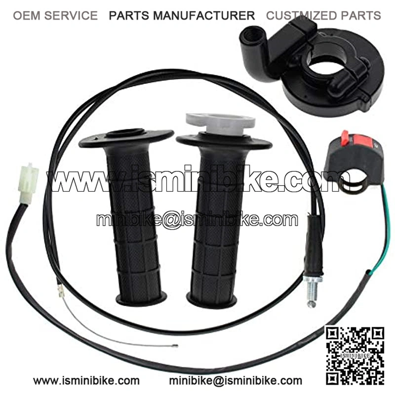 7/8" Twist Throttle Accelerator Handle Grips Cable Set Mini Bike ATV Quad 22mm - Image 4