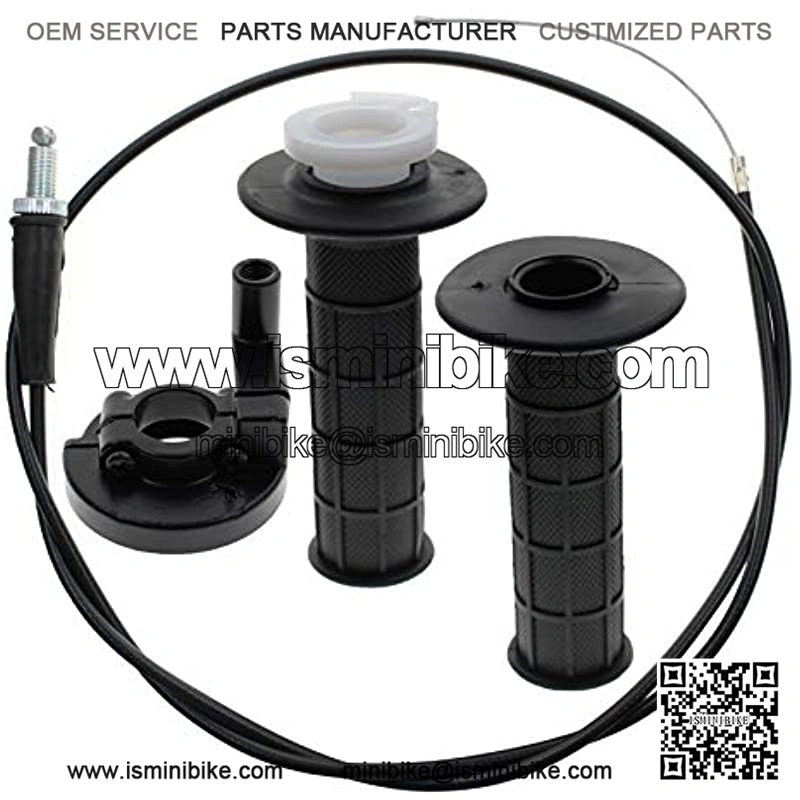 7/8" Twist Throttle Accelerator Handle Grips Cable Set Mini Bike ATV Quad 22mm - Image 5