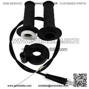 7/8" 22mm Twist Throttle Accelerator Handle Grip and Cable Throttle Clamp Set for 50cc 90cc 110cc 125cc 140cc 4-stroke Mini Bike Dirt Pit Bike Twist Throttle Cable
