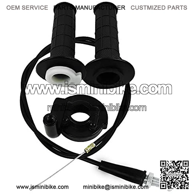 7/8" 22mm Twist Throttle Accelerator Handle Grip and Cable Throttle Clamp Set for 50cc 90cc 110cc 125cc 140cc 4-stroke Mini Bike Dirt Pit Bike Twist Throttle Cable