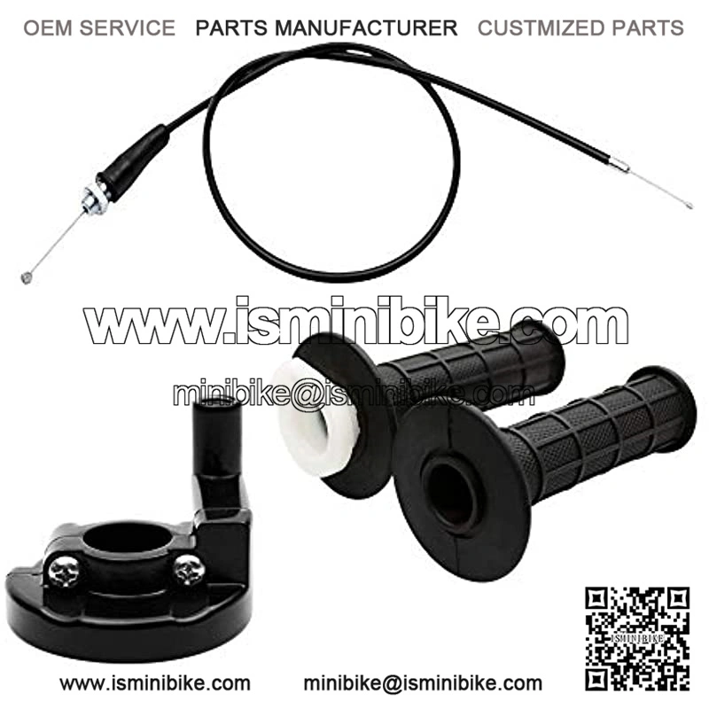 7/8" 22mm Twist Throttle Accelerator Handle Grip and Cable Throttle Clamp Set for 50cc 90cc 110cc 125cc 140cc 4-stroke Mini Bike Dirt Pit Bike Twist Throttle Cable - Image 2
