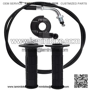 Throttle Handle Grips and Cable For 50cc 90cc 110cc 125cc ATV Quad Mini Bike Mb165 Mb200 Fit for 22mm Bar