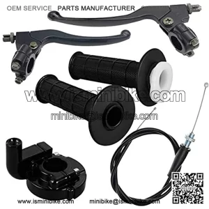 Handle Bar Throttle Grips Grip Cable+Left Right 7/8" Clutch Brake Handle Levers Perch