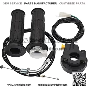 Throttle Cable 7/8" 22mm Handlebar Grip Throttle Cable Kill Switch Set