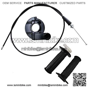 Handle Grips and 51″ (130cm) Throttle Cable Fits for 90cc 110cc 50cc 125cc 250cc 150cc Dirt Bike Quad Mini Bike ATV(Black)