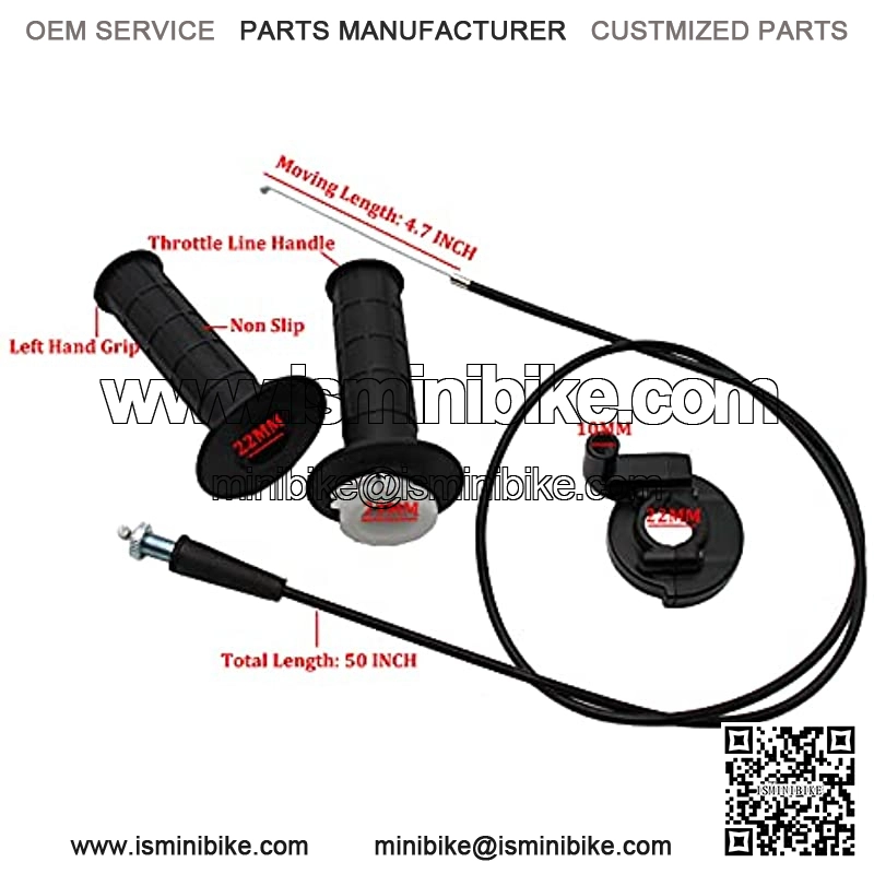 7/8" 22mm Handle Bar Throttle Grips Grip Set Motorcycle Throttle Handle Lever Grip for Mini Baja Doodlebug 6.5hp 5.5hp MB200 200cc Bike CT200U MOTOVOX MBX10 MBX11 Parts - Image 2