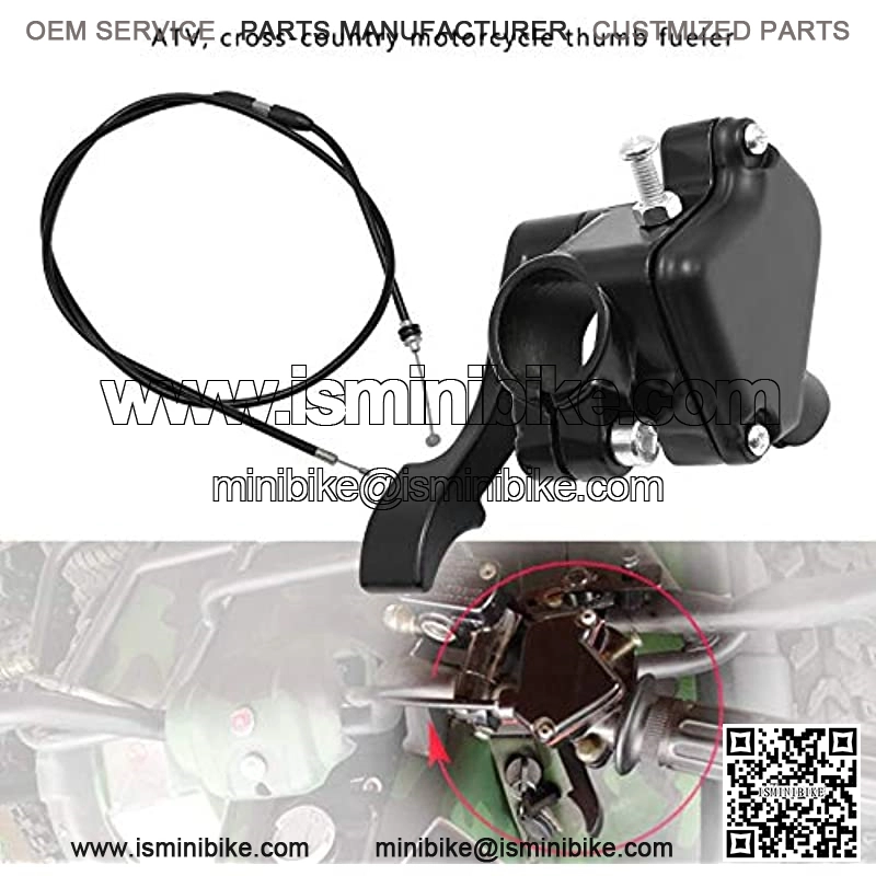 7/8" 22mm Thumb Throttle Cable Accelerator Control Handle Assembly Replacement for 50cc - 250cc TaoTao ATV Quad Go Kart Pit Bike - Image 2