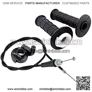 7/8" Twist Throttle Accelerator Handle Grips and Cable Set Fit for 50cc 90cc 110cc 125cc 140cc Dirt Bike Motorcycle